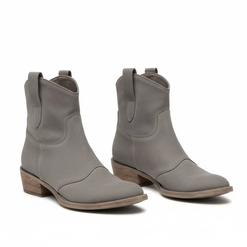 Women's suede ankle western boots
