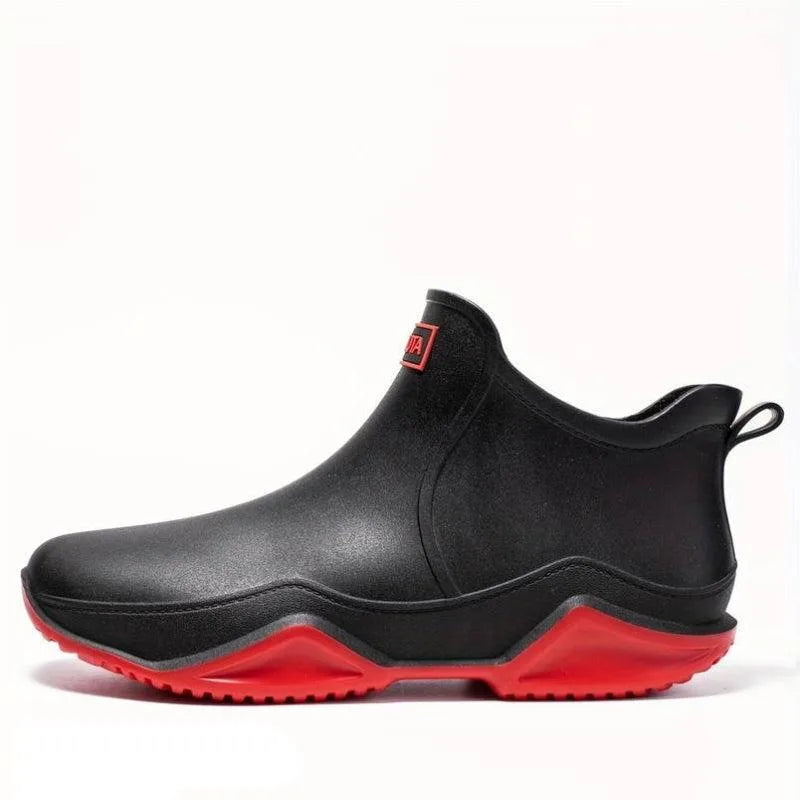 Women's waterproof ankle boots with chunky contrast sole
