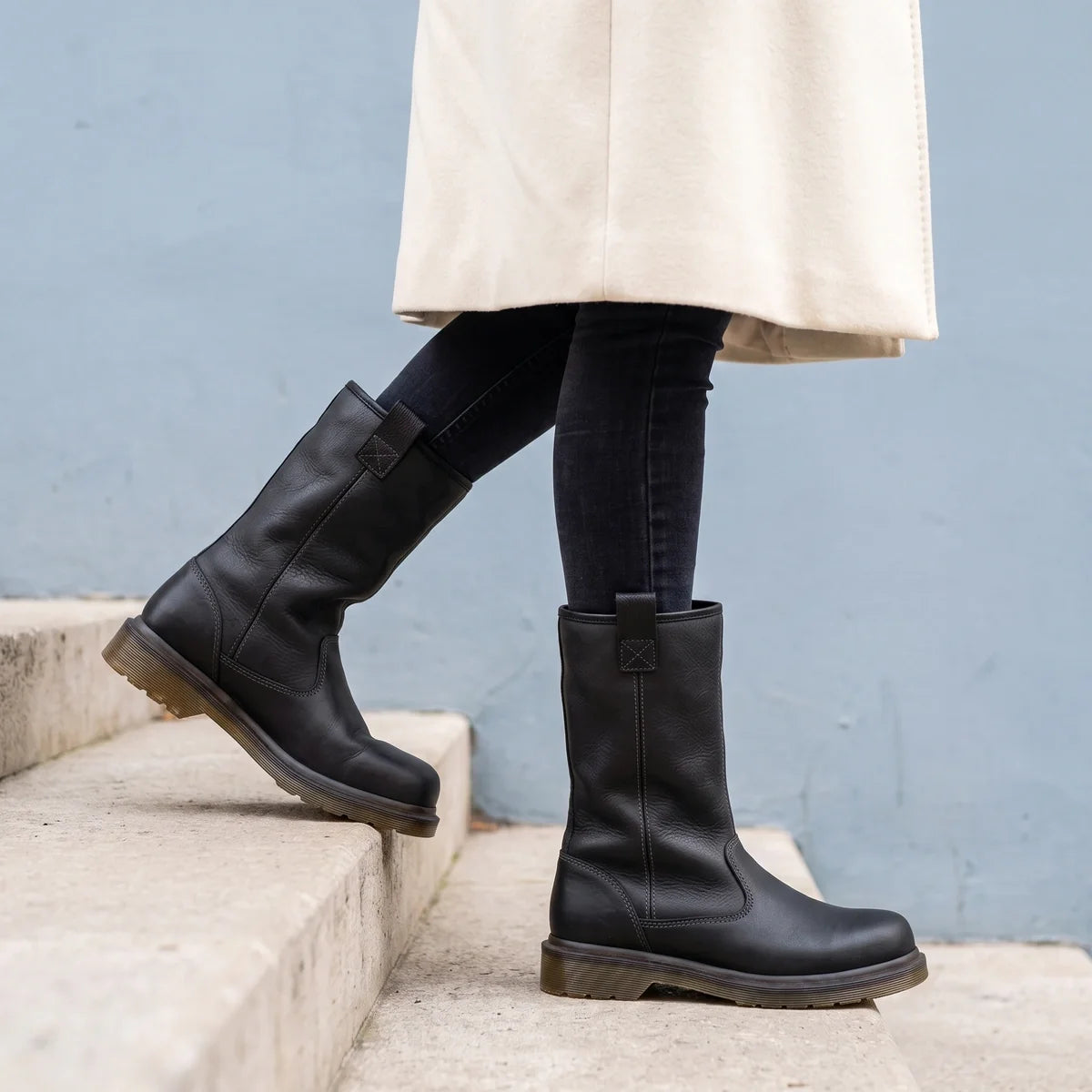 Elodia Plush Lined Pull Tab Mid Calf Boots