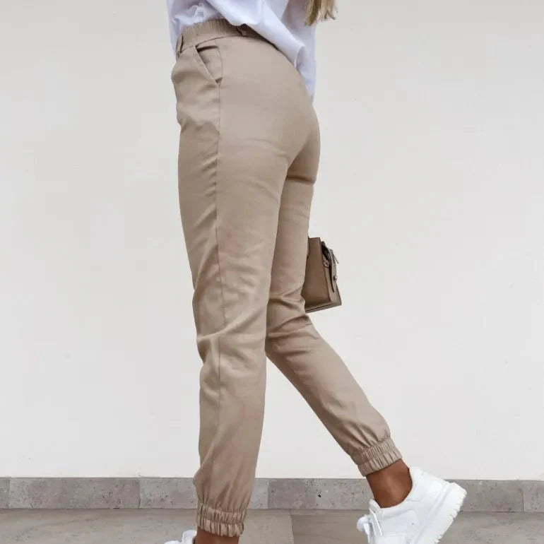 Eloise | Women's High Waist Cargo Pants with Button Front