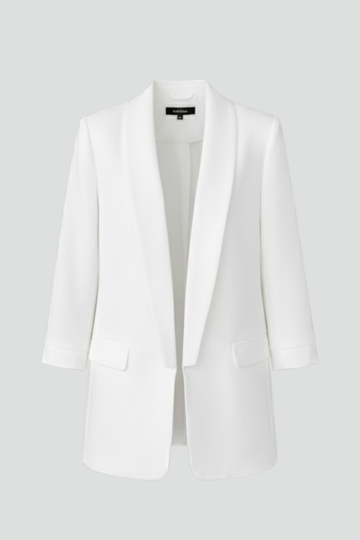 Women's Fitted Wrap Collar Blazer, Button Front