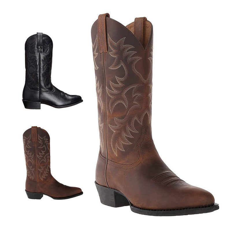 Keaton | Embroidered Cowboy Boots with Pointed Toe for Women