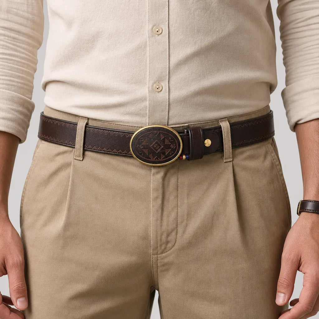 Emmett | Men's Leather Belt Buckle