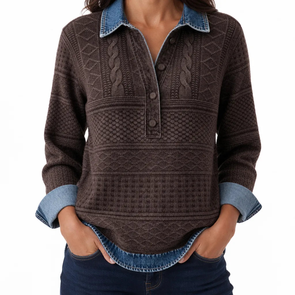 Emory | Women's Cable-Knit Half-Placket Pullover