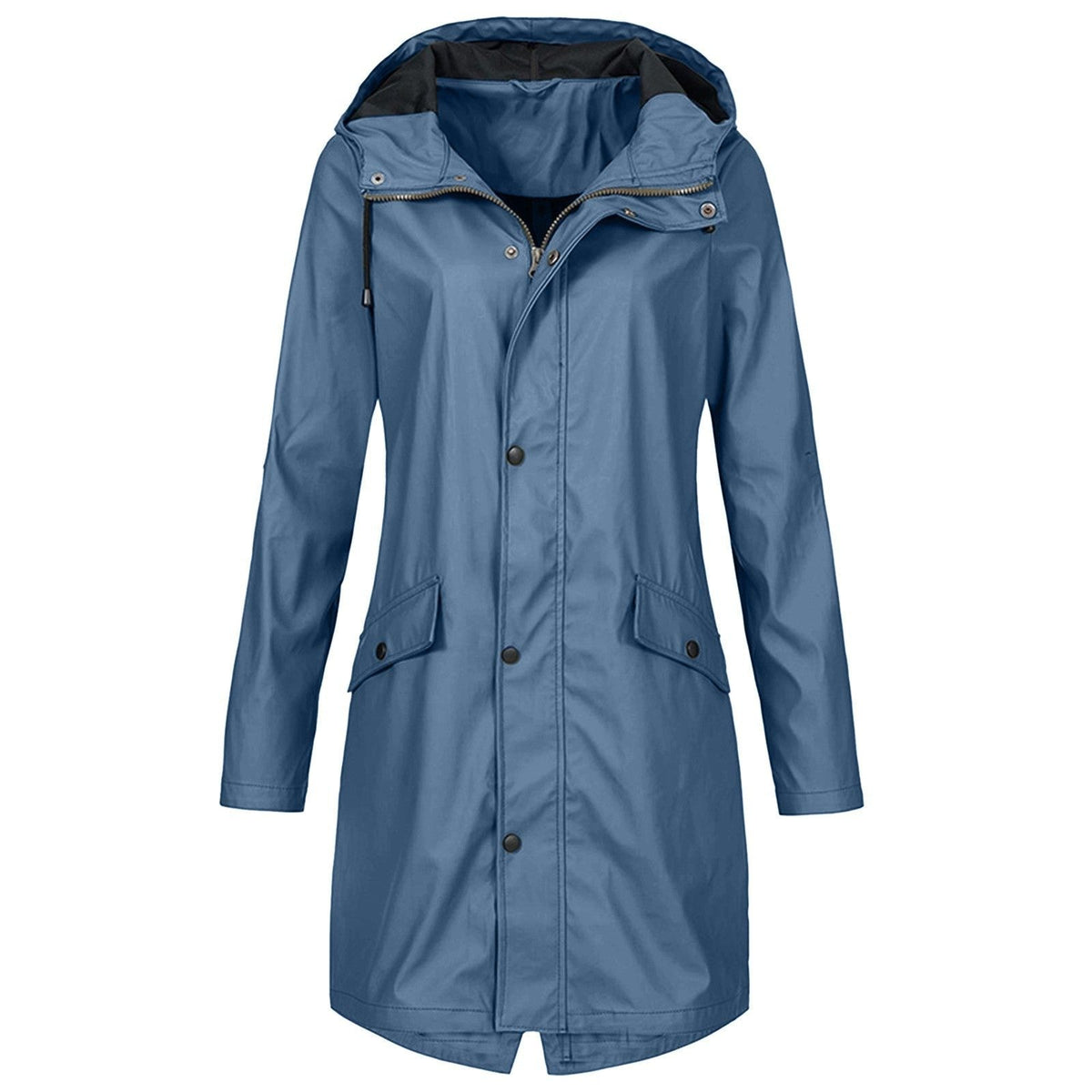Enid | Longline Rain Jacket with Hood for Women