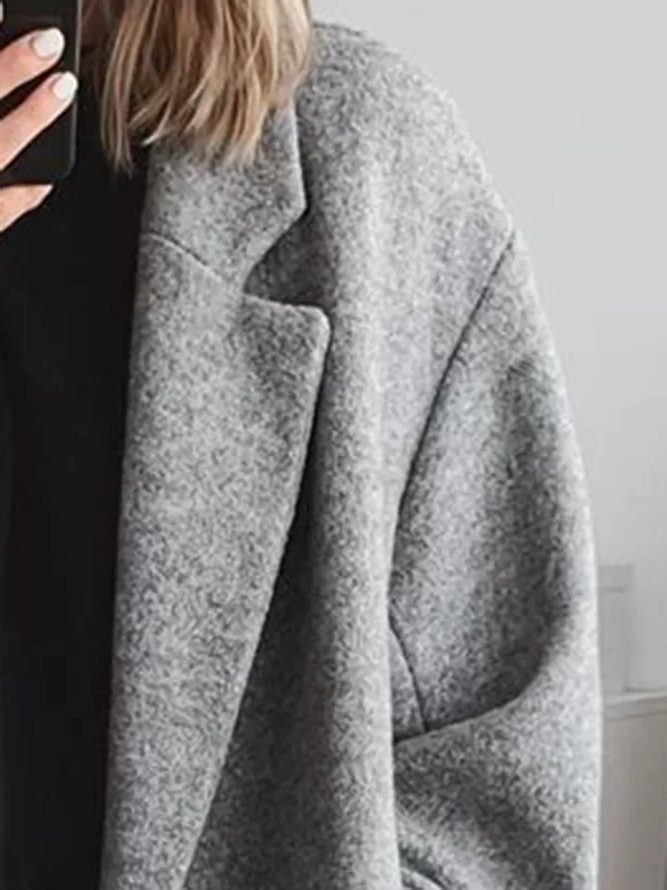 Enola | Wool Blend Longline Overcoat for Women