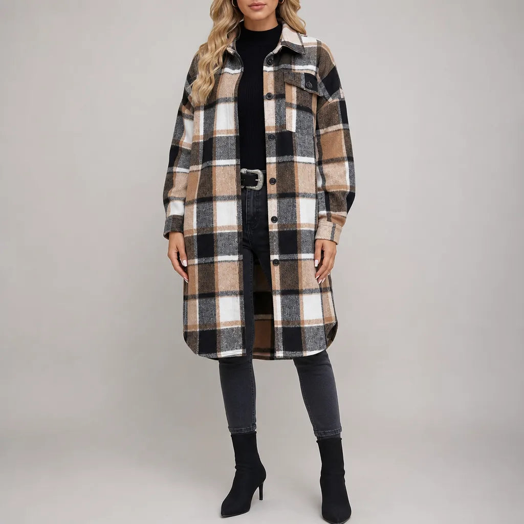 Eryn | Women's Plaid Trench Coat