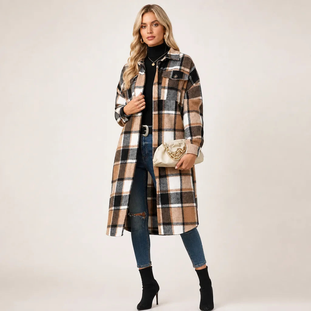 Eryn | Women's Plaid Trench Coat