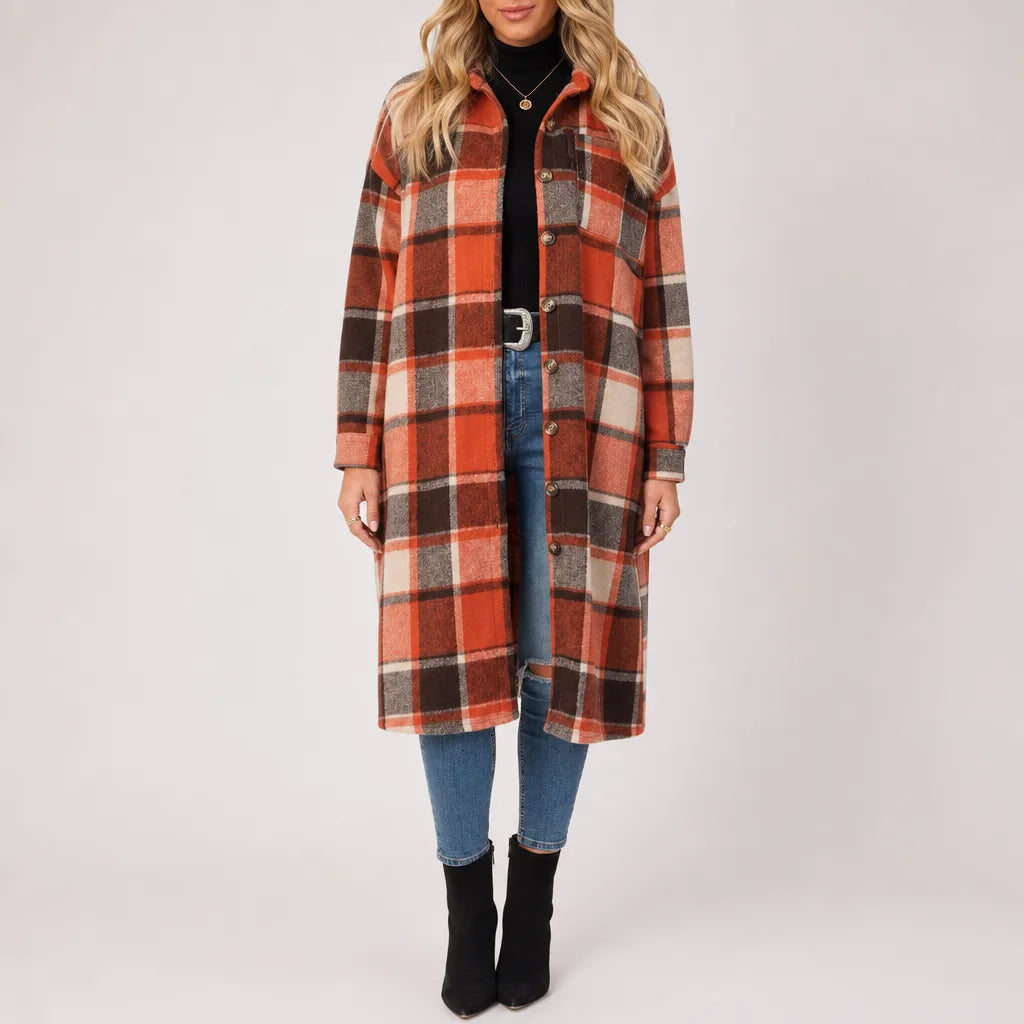 Eryn | Women's Plaid Trench Coat