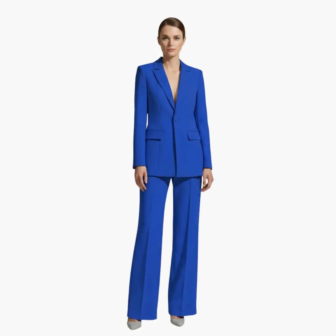 Esmeralda | Tailored Blazer Suit Set with Wide Leg Pants for Women