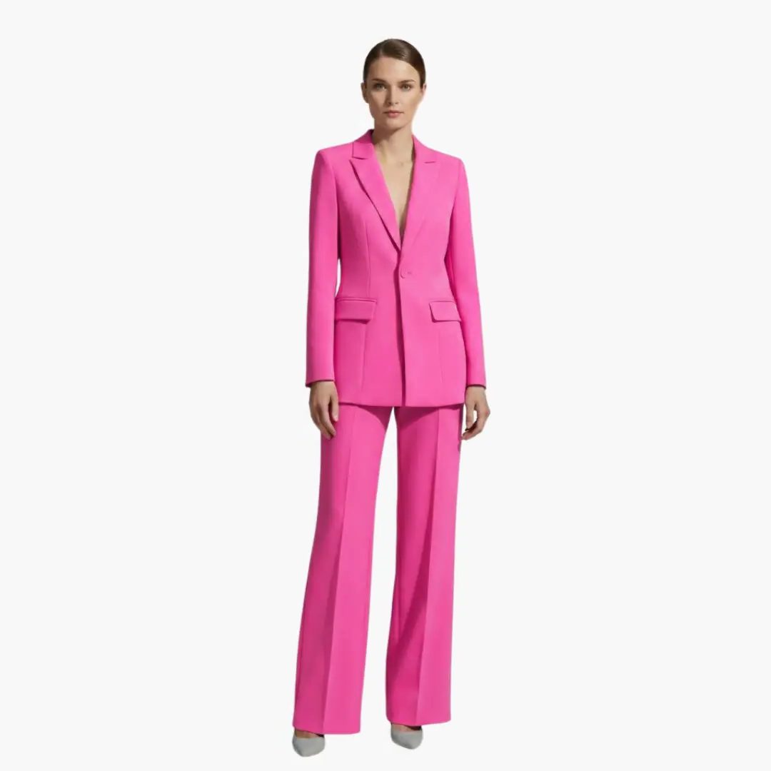 Esmeralda | Tailored Blazer Suit Set with Wide Leg Pants for Women