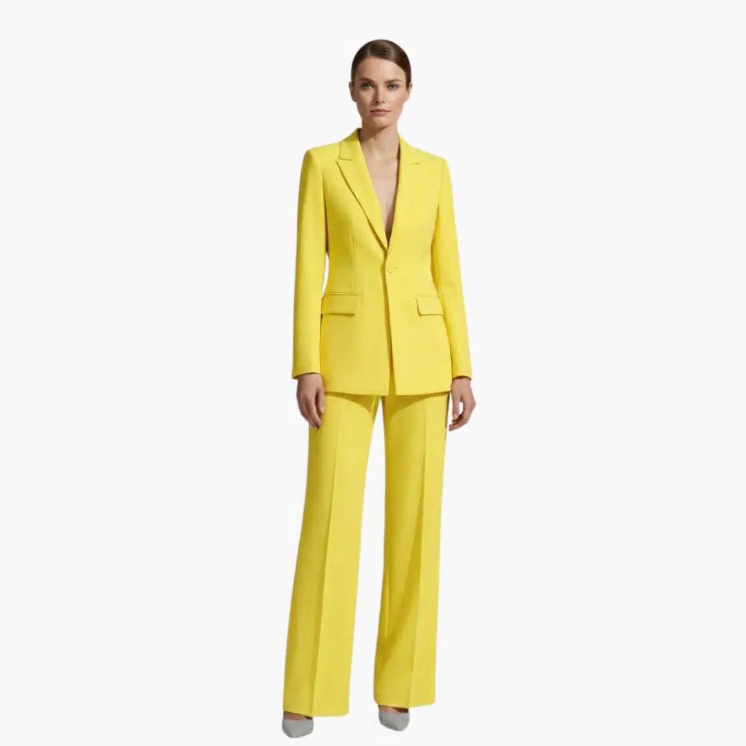 Esmeralda | Tailored Blazer Suit Set with Wide Leg Pants for Women