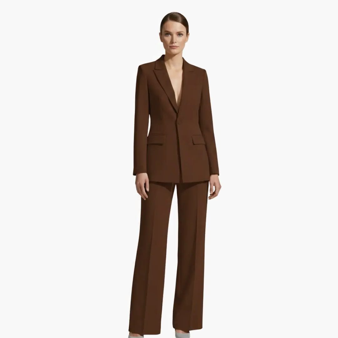 Esmeralda | Tailored Blazer Suit Set with Wide Leg Pants for Women