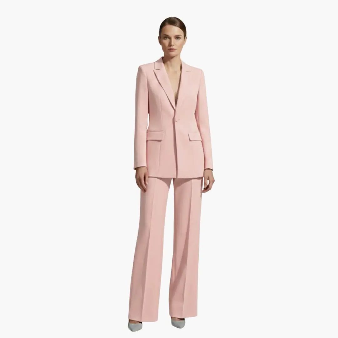 Esmeralda | Tailored Blazer Suit Set with Wide Leg Pants for Women