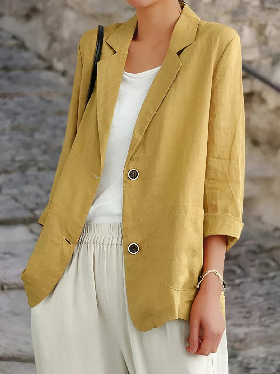 Women's Double-Breasted Tailored Blazer, Peak Lapels