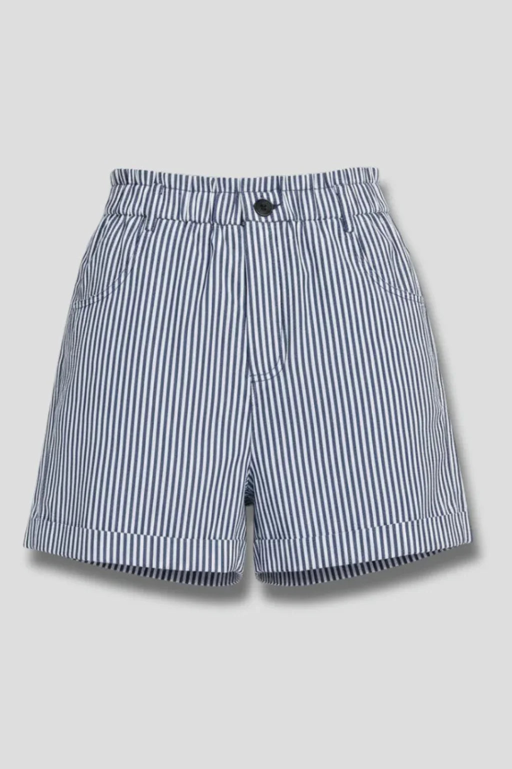 Eva | Women's Wide Leg Striped Tailored High Waist Shorts