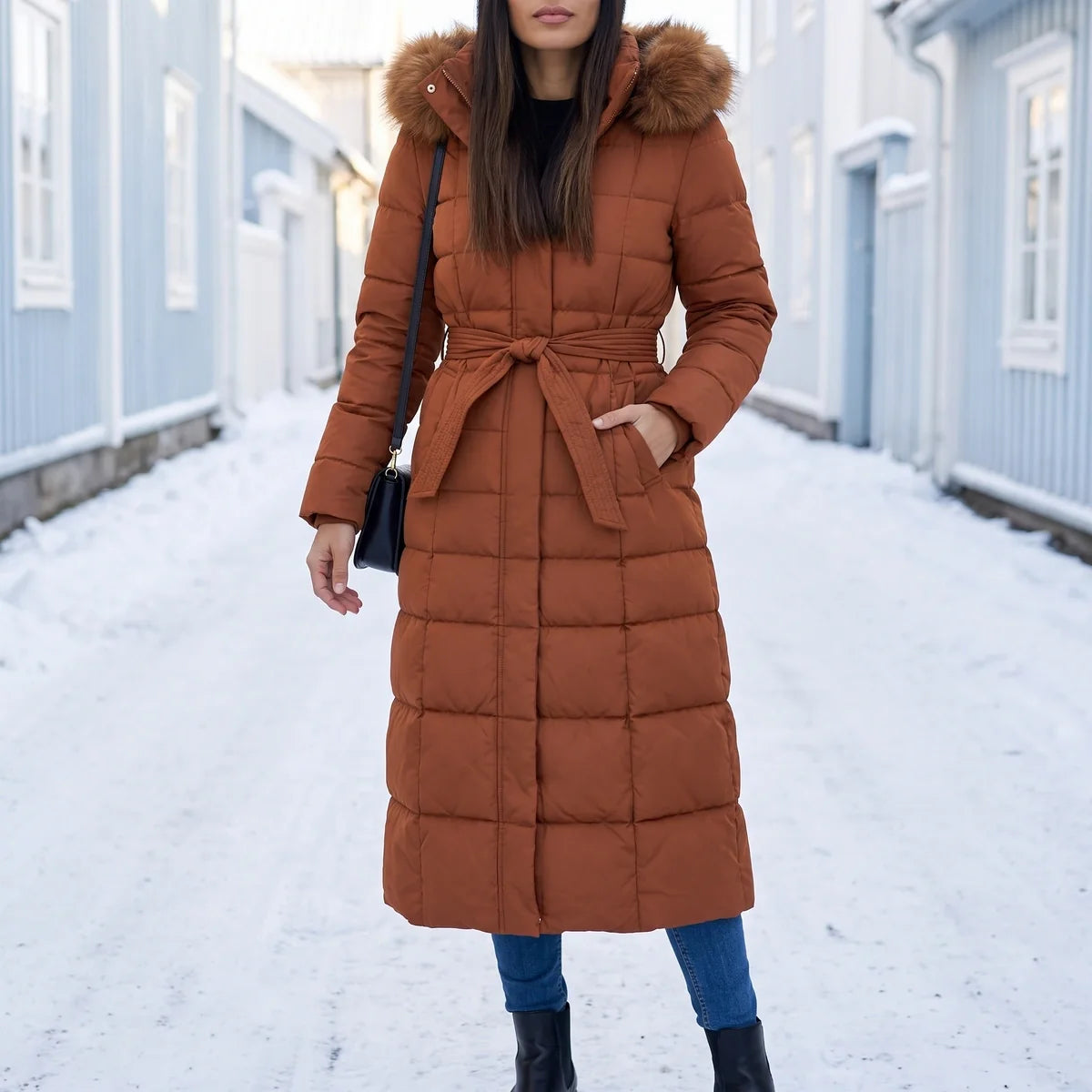 Evelyn Maxi Quilted Puffer Coat