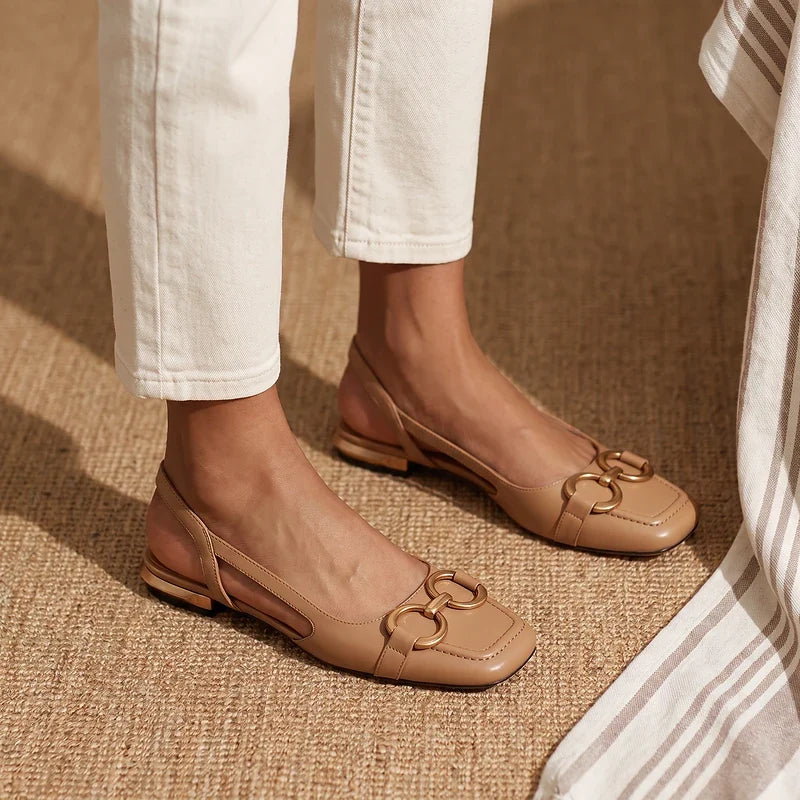 Delphine Horsebit Slingback Flats