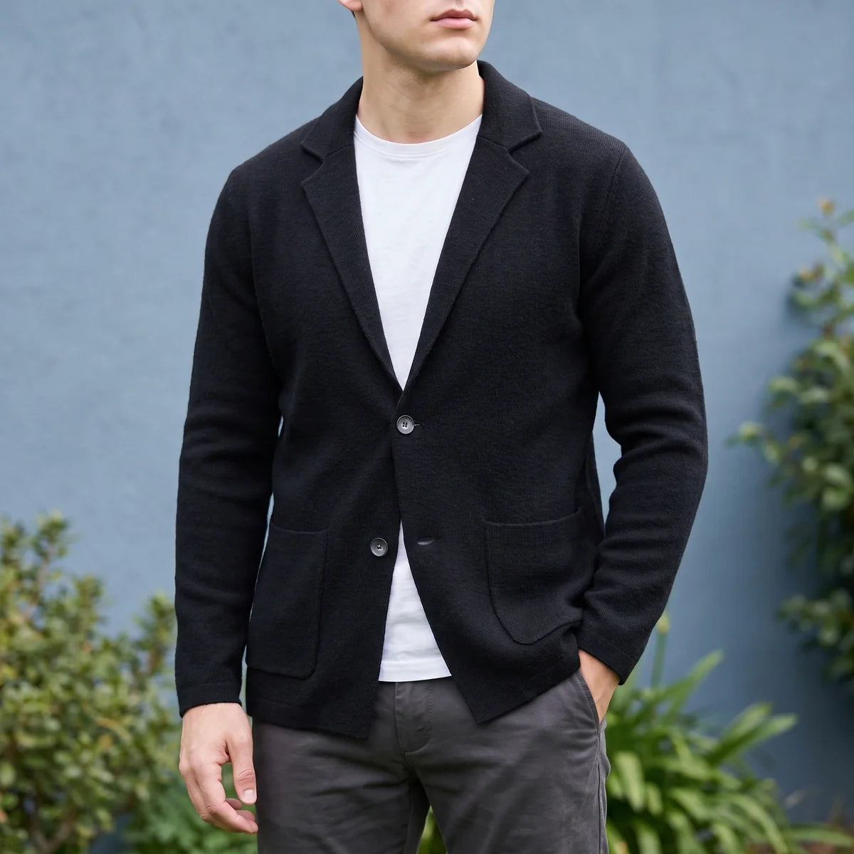 Evrard Pure Cashmere Knit Blazer Cardigan
