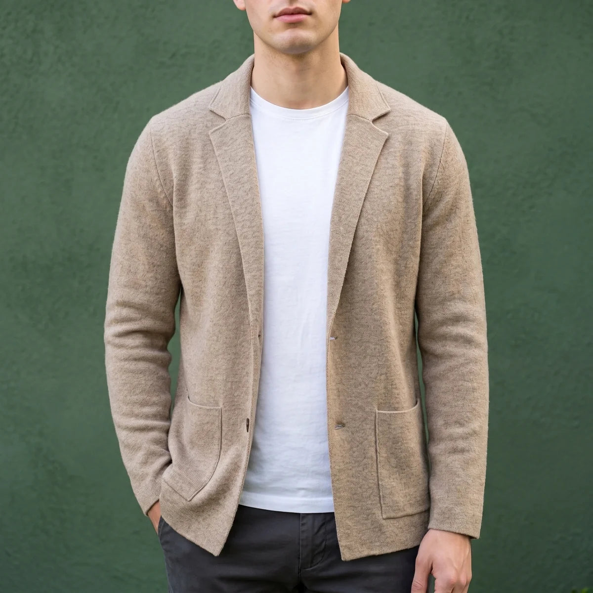 Evrard Pure Cashmere Knit Blazer Cardigan