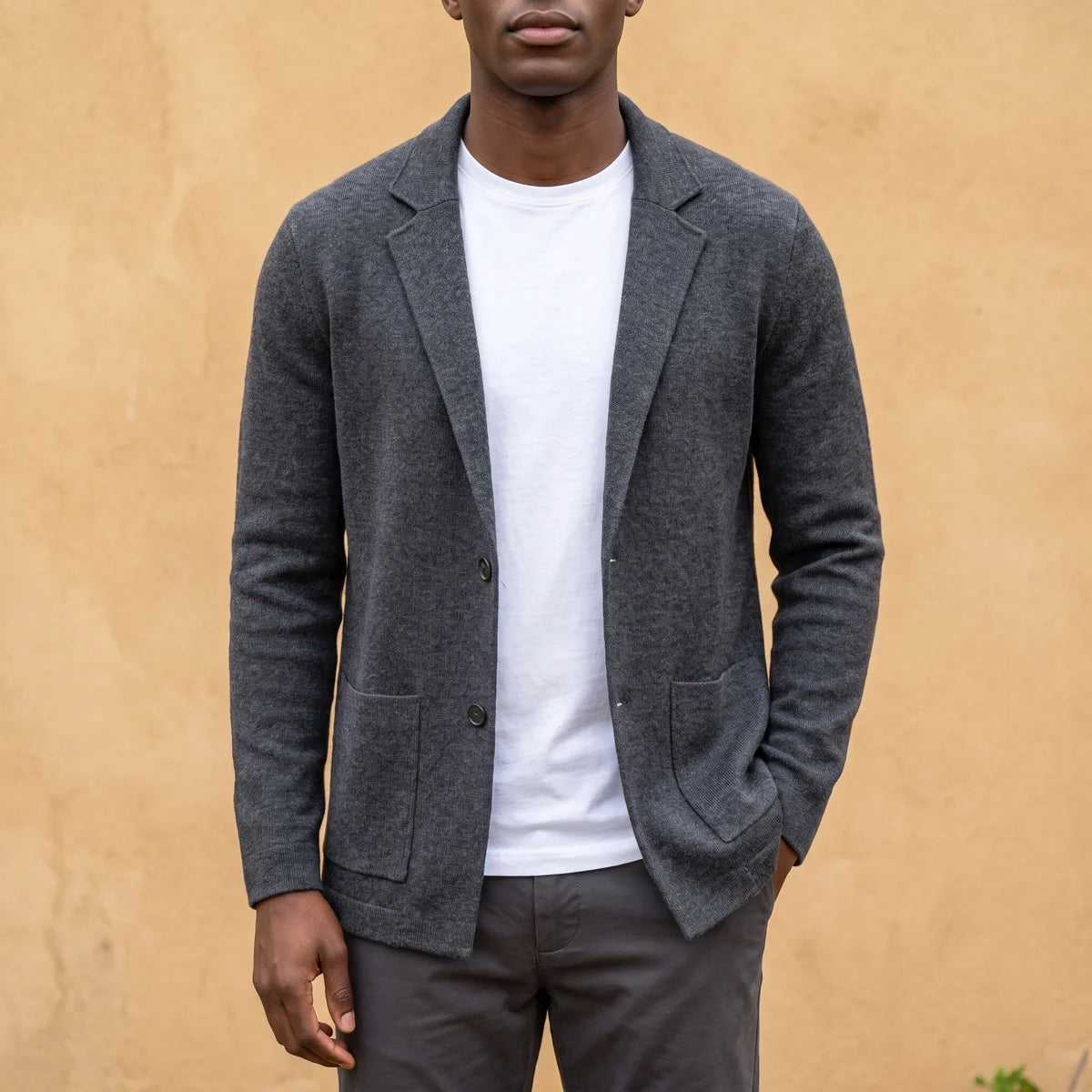Evrard Pure Cashmere Knit Blazer Cardigan