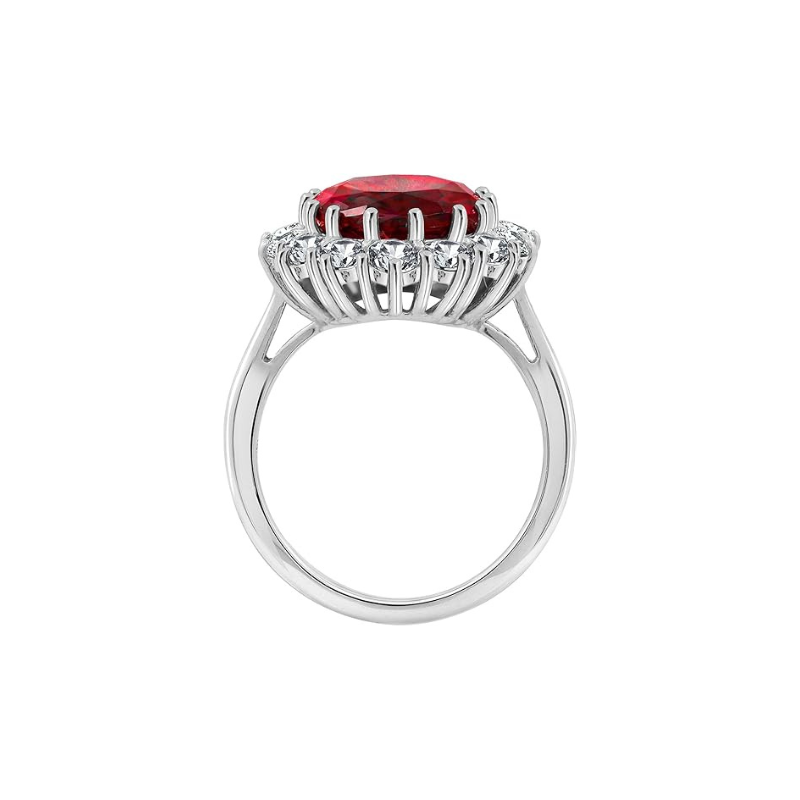 Ruby Statement Ring in White Gold