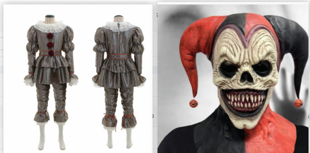 Halloween's Fun Clown Costume for Kids and Adults