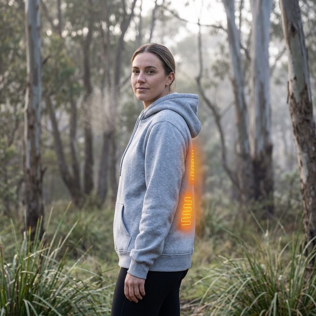Farah | Heated Hoodie with Kangaroo Pocket and Zip for Women