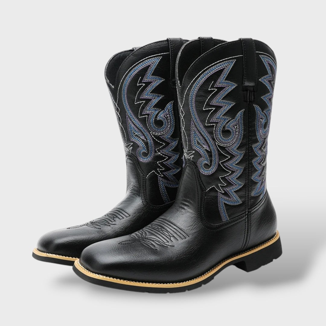 Men's Retro Embroidered Cowboy Boots