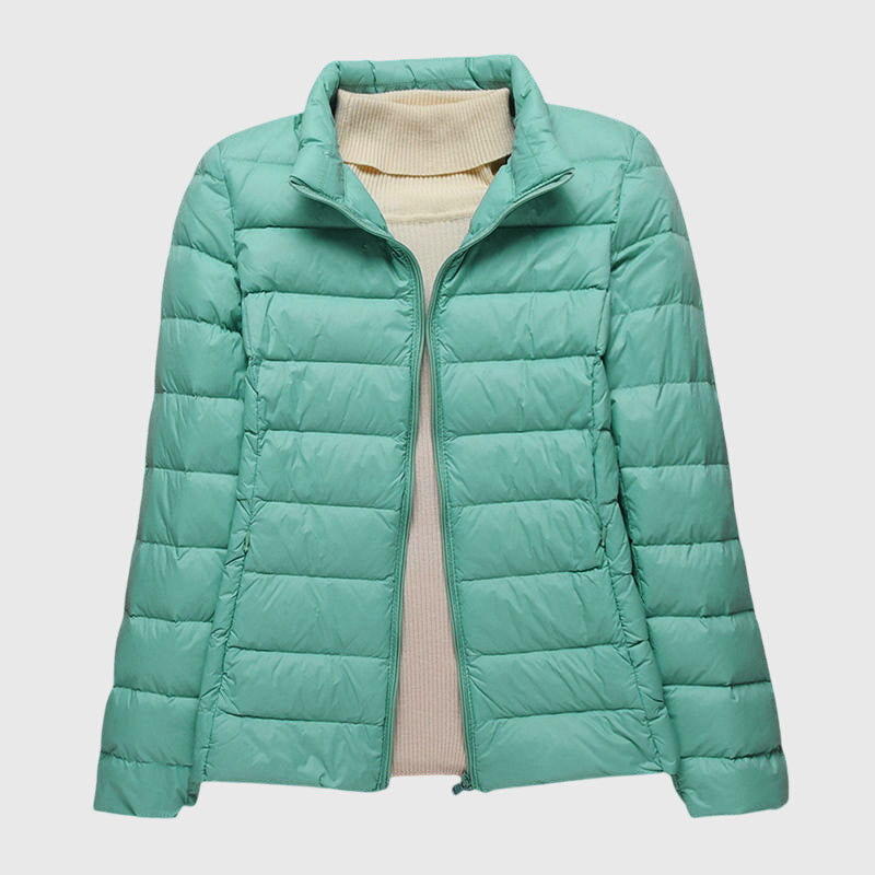 Women's Lightweight Quilted Puffer Jacket, Windproof and Waterproof