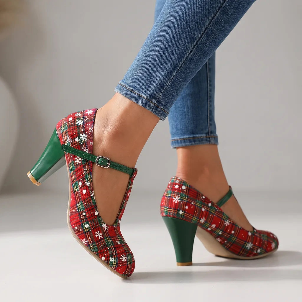Felicity | Women's Festive Mary Jane Christmas Heels