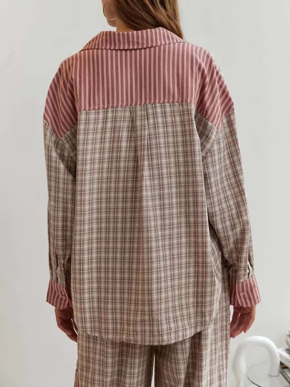 Fenella | Oversized Pajama Set with Button-Up for Women