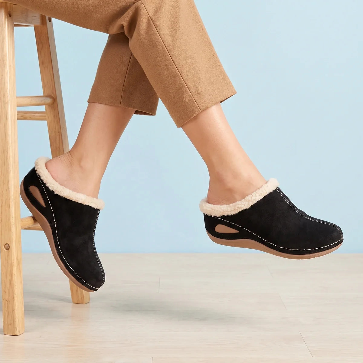 Fernanda Plush Lined Contoured Footbed Clogs