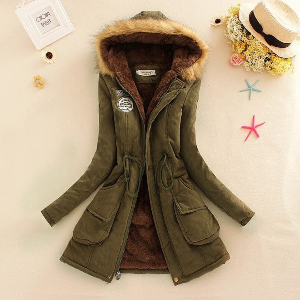 Fiala | Longline Puffer Winter Coat with Hood for Women