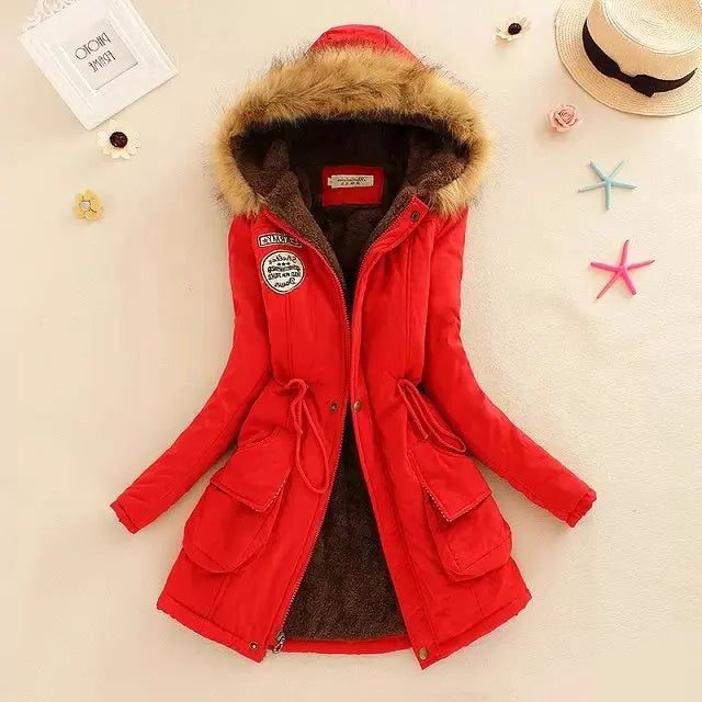 Fiala | Longline Puffer Winter Coat with Hood for Women