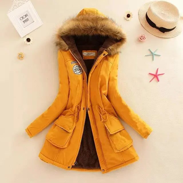 Fiala | Longline Puffer Winter Coat with Hood for Women