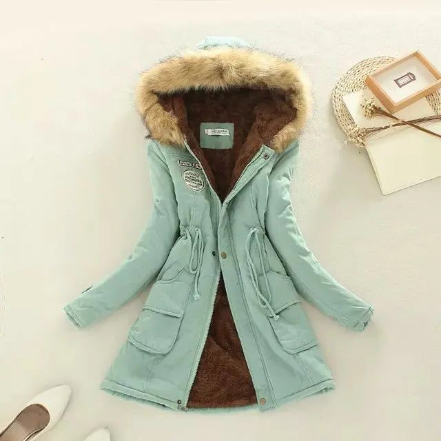 Fiala | Longline Puffer Winter Coat with Hood for Women