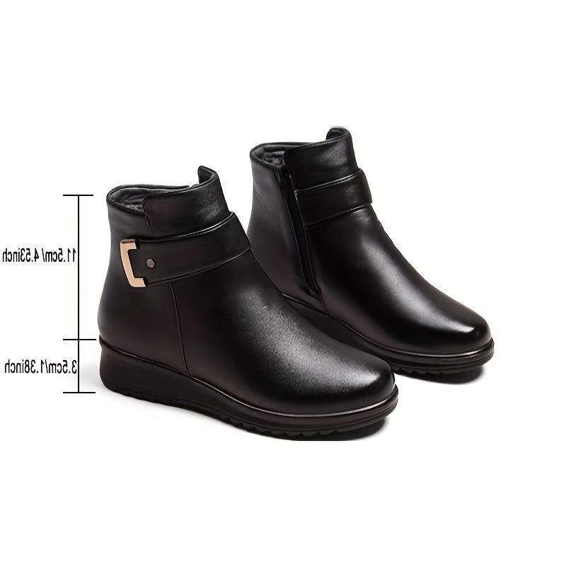 Fiammetta | Fleece-Lined Ankle Boots with Buckle for Women