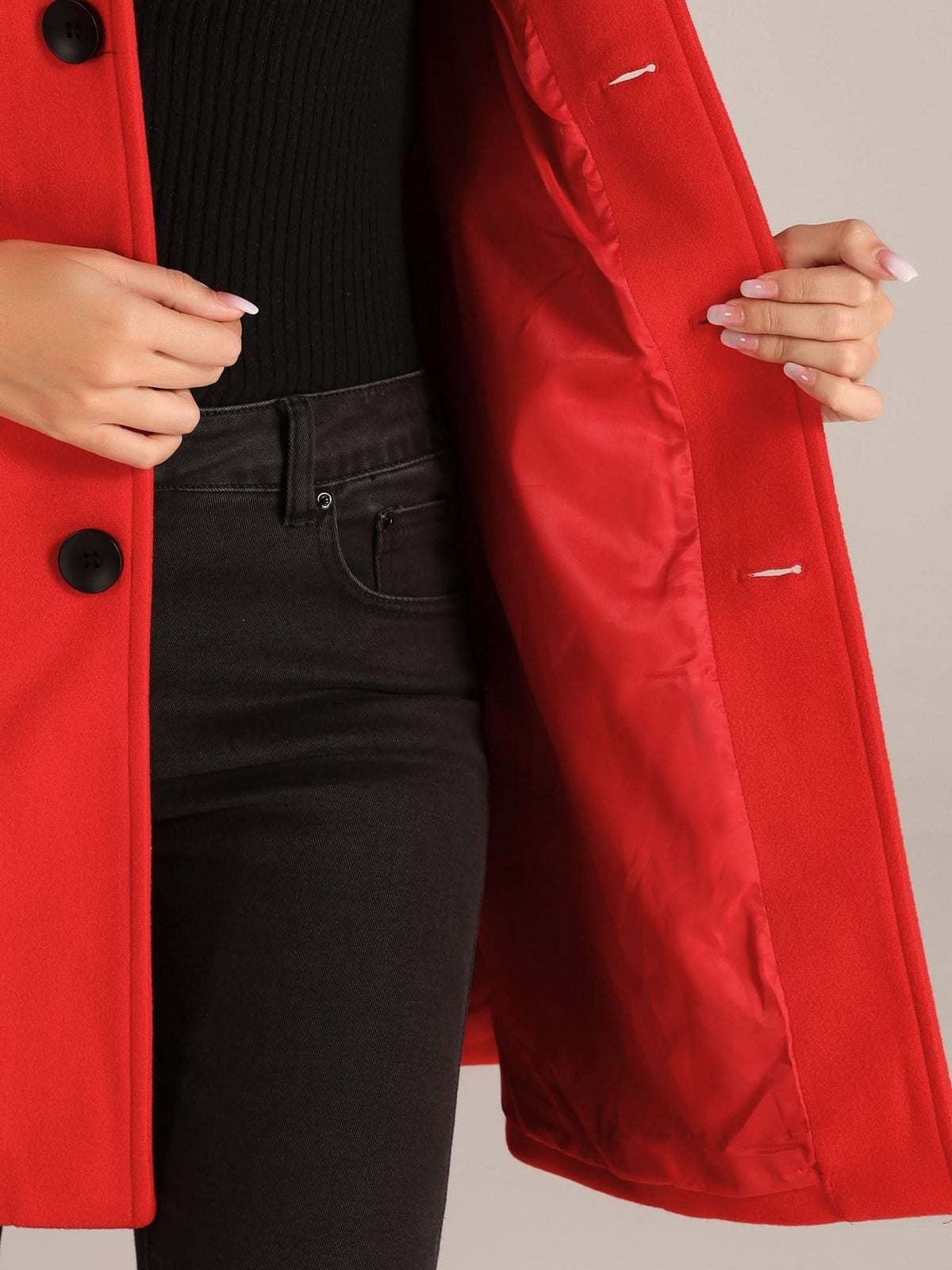 Aino | Fit-and-Flare Trench Coat with Lapel Collar for Women