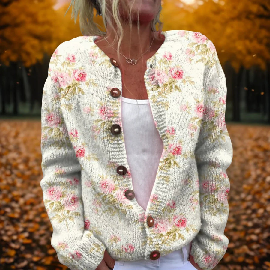 Flower art cardigan
