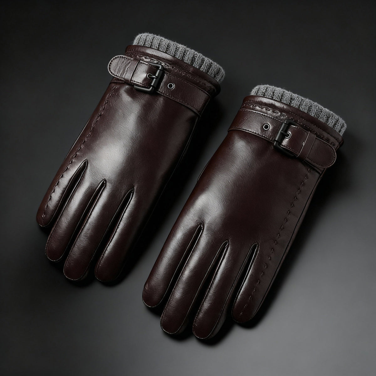 Mustang | Men's Leather Sheepskin Buckle Gloves