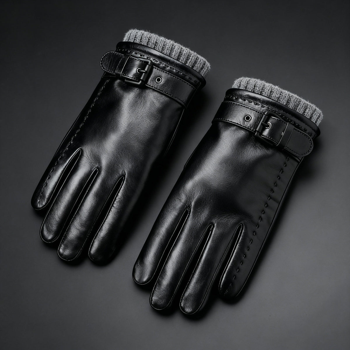 Mustang | Men's Leather Sheepskin Buckle Gloves