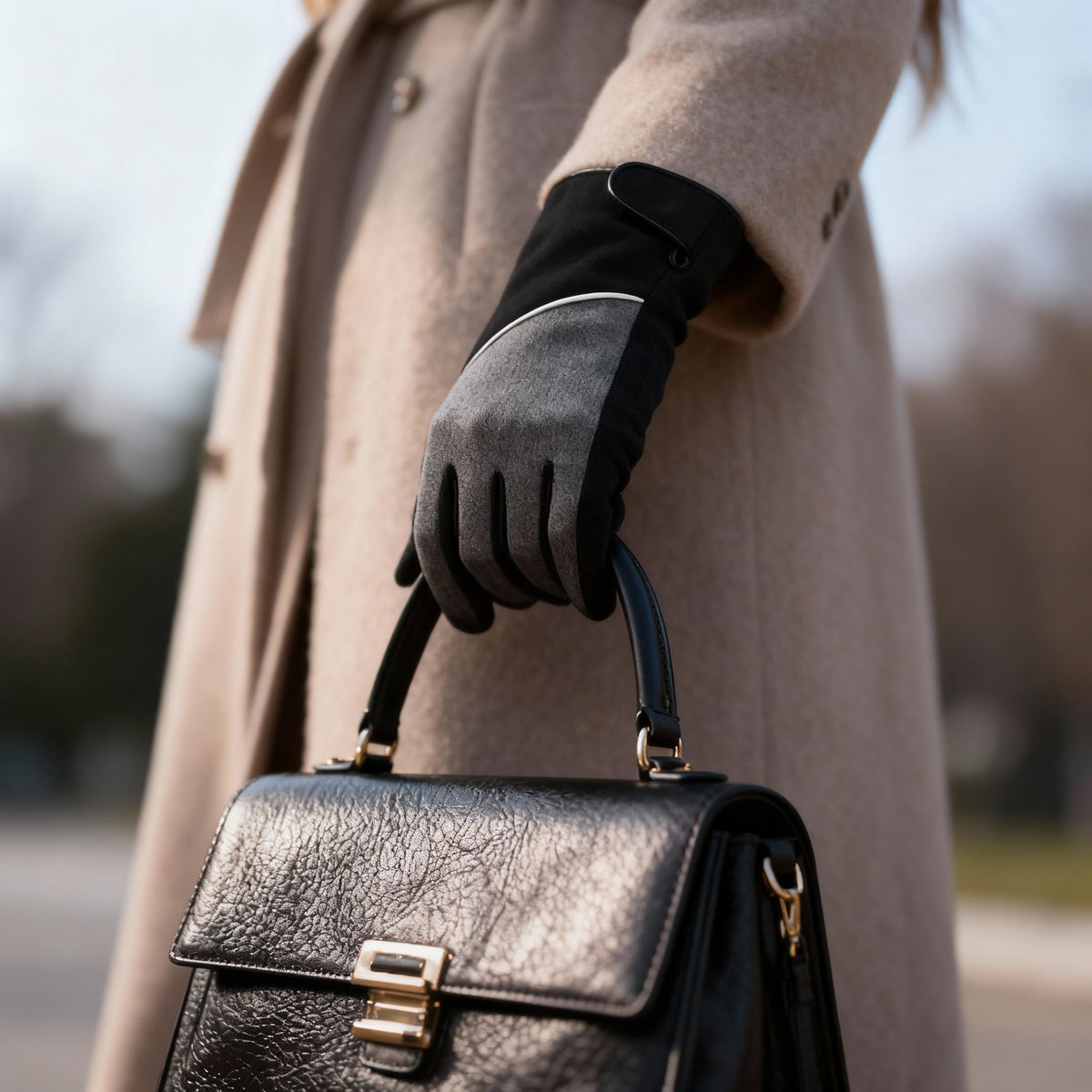 Marilyn | Women's Warm Two-Tone Winter Gloves