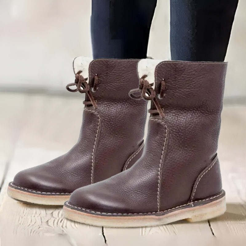 Isabella | Fur-Lined Lace-Up Winter Boots for Women