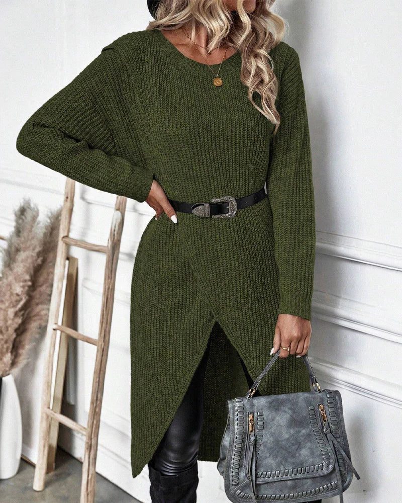 Garance | Ribbed Knit Long Sweater Dress for Women