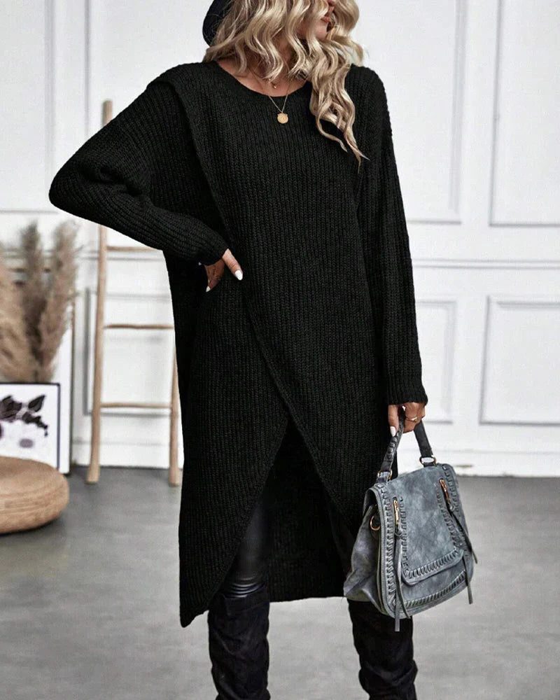 Garance | Ribbed Knit Long Sweater Dress for Women