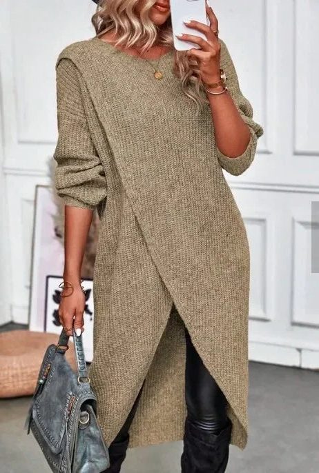 Garance | Ribbed Knit Long Sweater Dress for Women