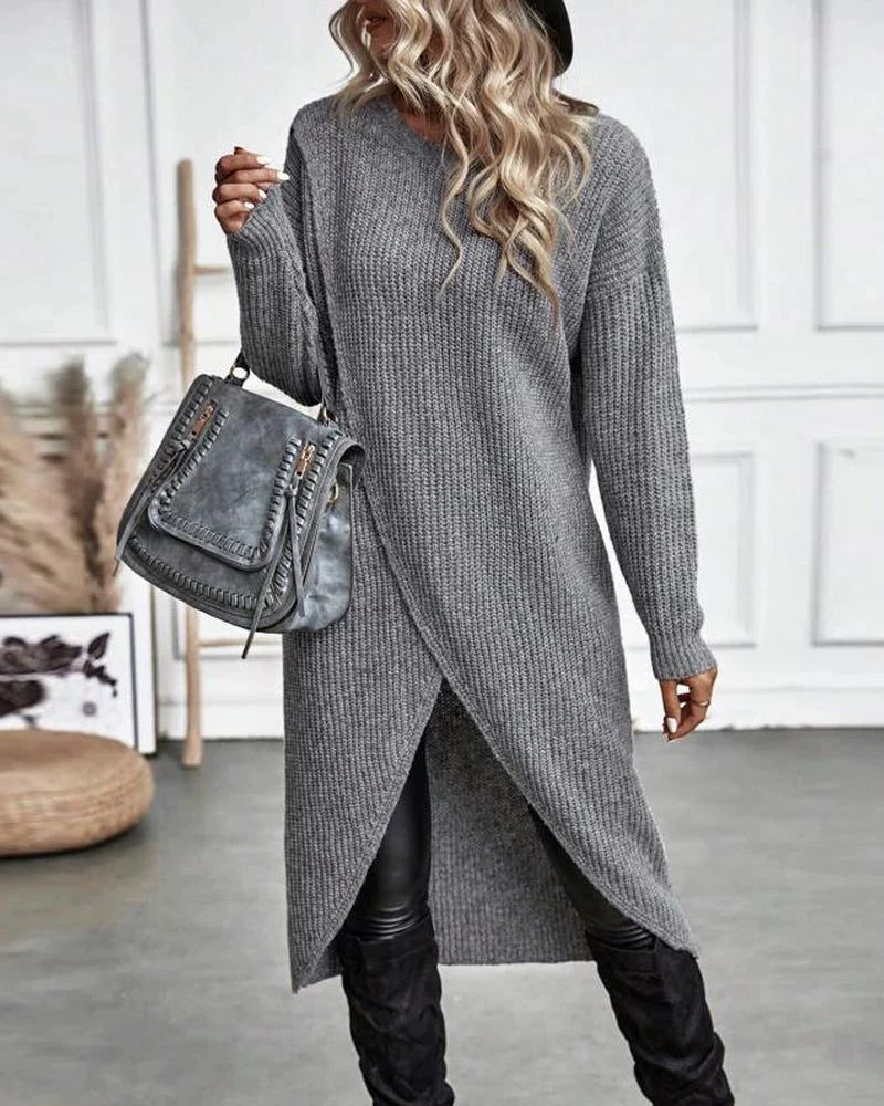 Garance | Ribbed Knit Long Sweater Dress for Women