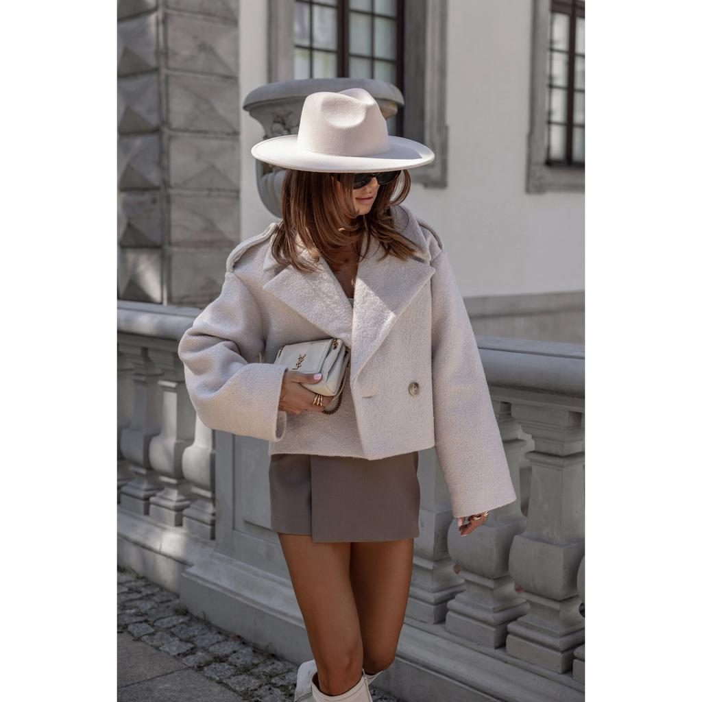 Gilda | Double-Breasted Cropped Blazer with Wide Lapel for Women