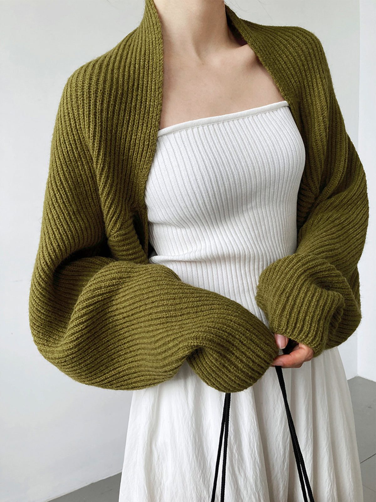 Giovanna | Ribbed Knit Cardigan with Long Sleeves for Women